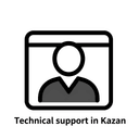 Минималистичная иконка технической поддержки клиентов компании Участка при регистрации региональных доменов в Казани